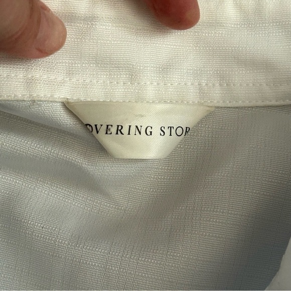 Covering Story Blue White Long Sleeve Button Up Dress Fit Best Women Medium - Picture 8 of 10